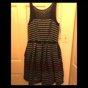 Flow black and blue dress